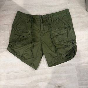 Justice Girls Olive Green Cargo Utility Shorts Size  10 ½